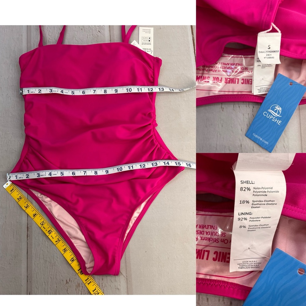 NWT Women's Shirred‎ Strappy Cutout One Piece Swimsuit SIZE SMALL - Picture 14 of 15